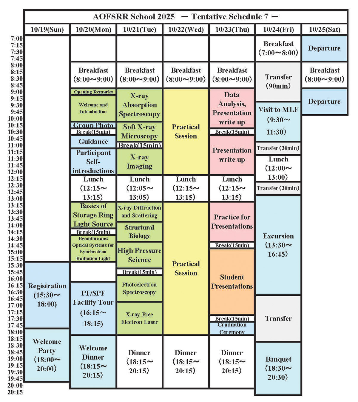 Timetable
